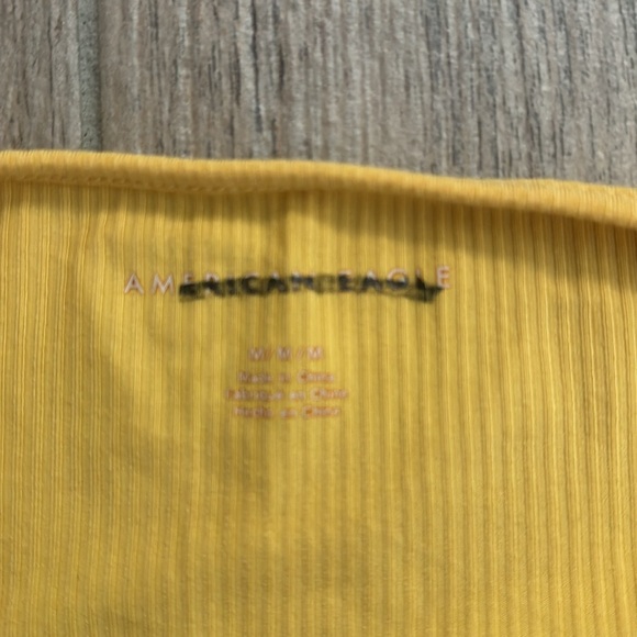 super cute M yellow halter crop top from American Eagle - Picture 2 of 3